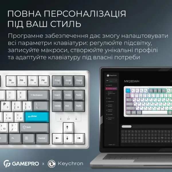 Клавіатура GamePro Asgard Ragnar (MK285WH) (White) (UA)