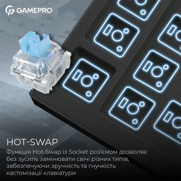 Клавіатура GamePro Asgard Valhalla Pro 75% Rainy switches (Black) (UA)