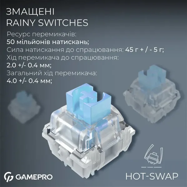 Клавіатура GamePro Asgard Valhalla Pro 75% Rainy switches (Black) (UA)