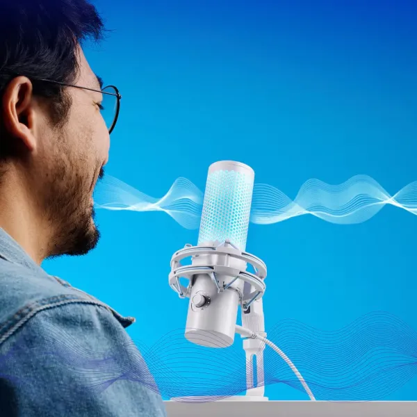Мікрофон HyperX QuadCast 2 (White/Blue) (EU)