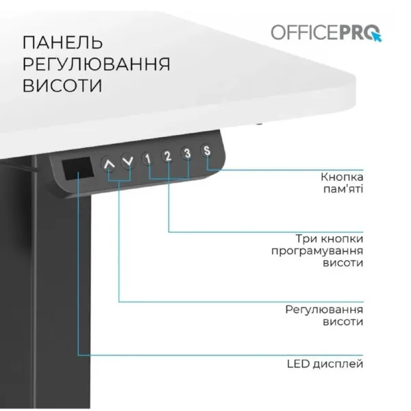 Комп'ютерний стіл OfficePro ODE1470WB (White/Black)