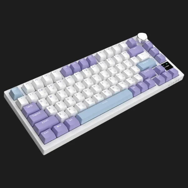 Клавіатура ігрова Ajazz AK820 PRO Flying Fish Switches (White/Purple) (AK820PRO-FF-PWB) (UA)