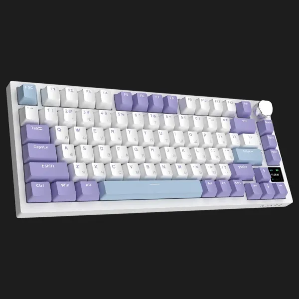 Клавіатура ігрова Ajazz AK820 PRO Flying Fish Switches (White/Purple) (AK820PRO-FF-PWB) (UA)