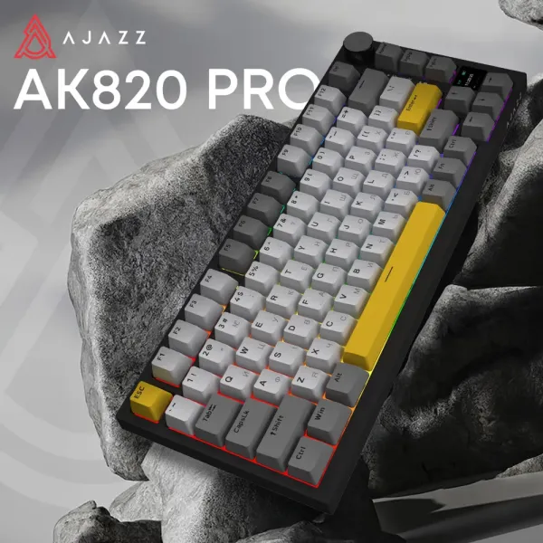 Клавіатура ігрова Ajazz AK820 PRO Gift Switch (Black) (AK820PRO-G-BGY) (UA)