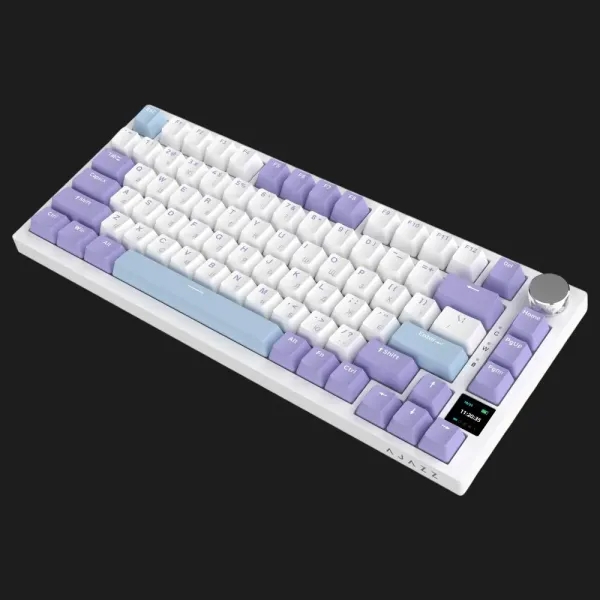 Клавіатура ігрова Ajazz AK820 PRO Gift Switch (White/Purple) (AK820PRO-G-PWB) (UA)
