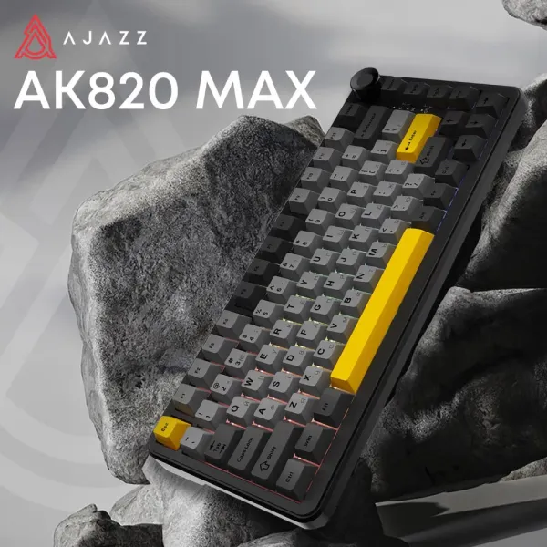 Клавіатура ігрова Ajazz AK820 MAX Magnetic Switches (Black) (AK820MAX-WM-BGY) (UA)