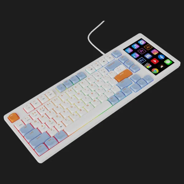 Клавіатура ігрова Ajazz AKP815 Red Switch (White/Blue) (AKP815-R-WBO) (UA)