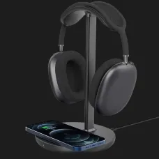 Підставка для навушників Headset Stand з безпровідною зарядкою (Black)