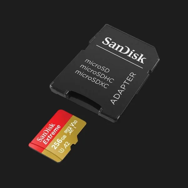 Карта пам'яті SanDisk Extreme A2 microSDXC 256Gb UHS-1 U3 V30 + Adapter SD