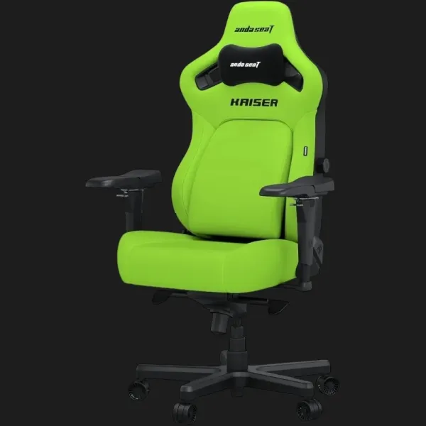Крісло ігрове Anda Seat Kaiser 4 V2 XL PVC (Cyber Green) (UA)