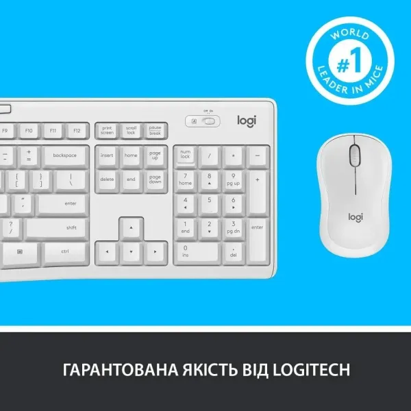 Комплект Logitech MK295 Combo (White) (UA)
