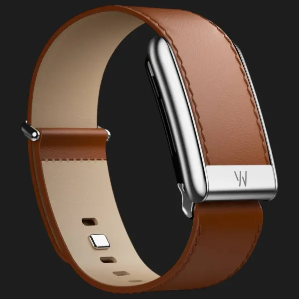 Ремінець Whoop LeatherLuxe Band Straight для Whoop 5.0 (Chestnut/Cream with Titanium) (Size L)