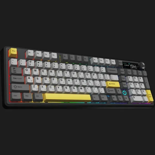 Клавіатура Ajazz AK980 V2 Gift Switch V2 (Black/Gray/Yellow) (UA)