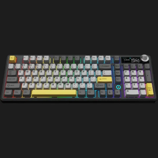 Клавіатура Ajazz AK980 V2 Gift Switch V2 (Black/Gray/Yellow) (UA)