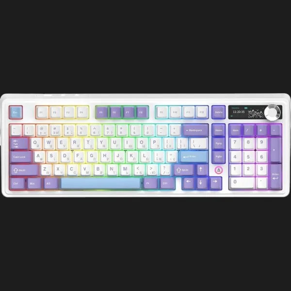 Клавіатура Ajazz AK980 V2 Gift Switch V2 (Purple/White/Blue) (UA)