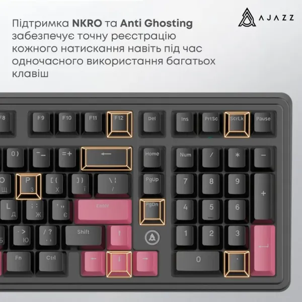 Клавіатура Ajazz AK980 Red Switch (Black/Red) (UA)