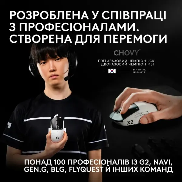Ігрова миша Logitech G PRO X2 Superstrike Lightspeed (EU)