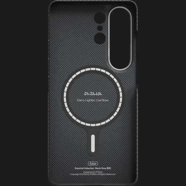 Чохол Pitaka Edge Ultra-Slim Classic Twill 600D для Samsung Galaxy S26 Ultra (Black/Gray)