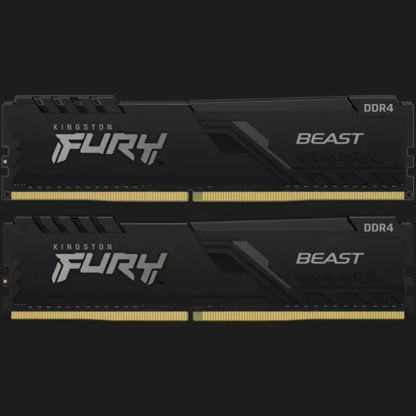 Оперативна памʼять Kingston Fury Beast DDR4 16GB 2x8GB 3200MHz (KF432C16BBK2/16WP)