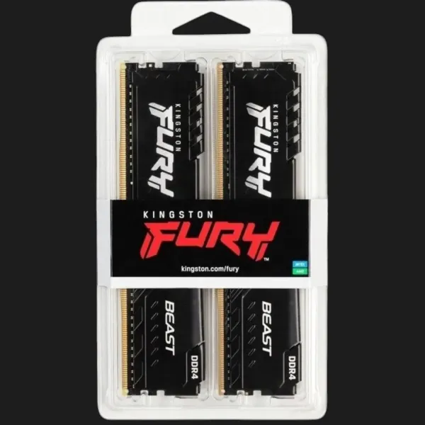 Оперативна памʼять Kingston Fury Beast DDR4 16GB 2x8GB 3200MHz (KF432C16BBK2/16WP)
