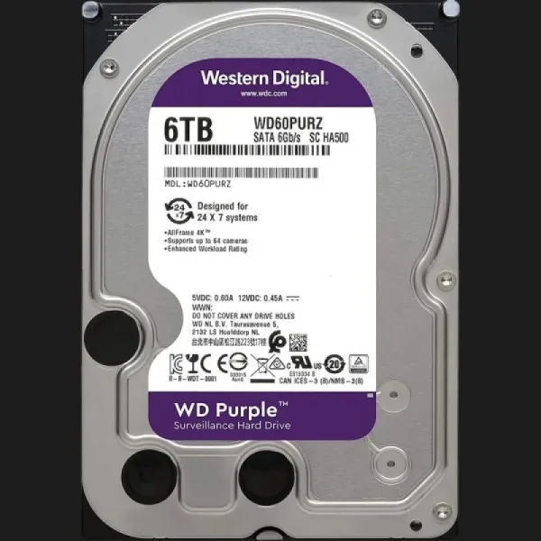 Жорсткий диск Western Digital Purple 6TB 3.5