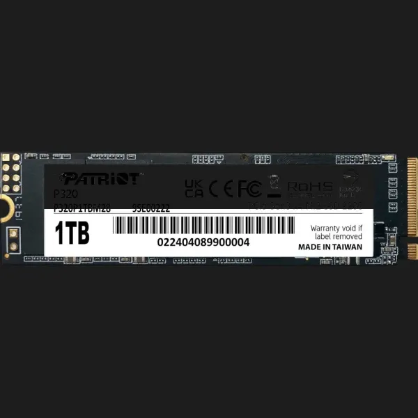 Накопичувач SSD Patriot P320 1TB NVMe PCIe 3.0 (P320P1TBM28)