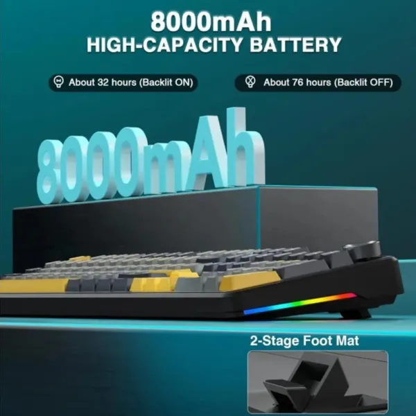 Клавіатура ігрова AULA F108 Pro Gasket Reaper Switch Wireless (Black) (UA)
