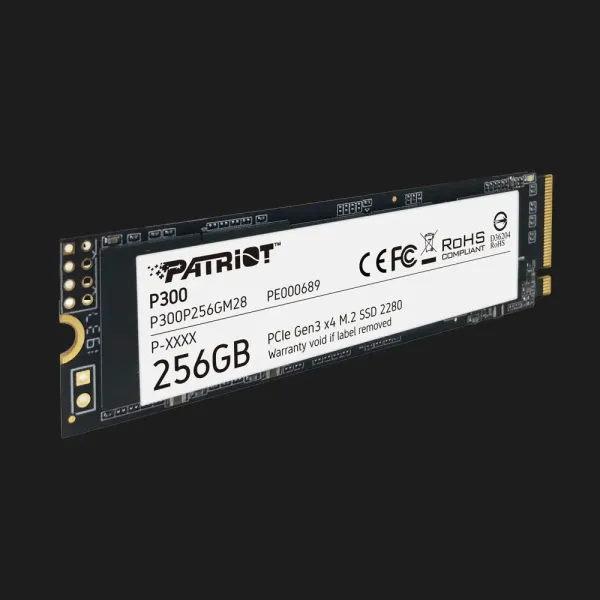 Накопичувач SSD Patriot P300 256GB NVMe PCIe 3.0 (P300P256GM28)
