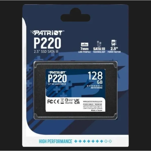 Накопичувач SSD Patriot P220 128GB SATA (P220S128G25)