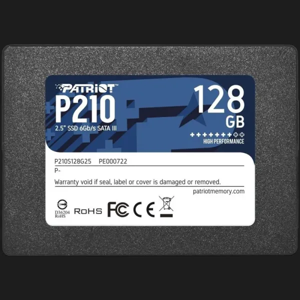 Накопичувач SSD Patriot P210 128GB SATA (P210S128G25)