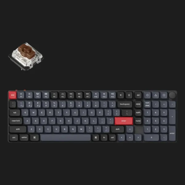 Ігрова клавіатура Keychron K17 Pro 103 Key RGB Hot-swap Gateron MX 2.0 Brown (Black) (K17P-H3-UA)