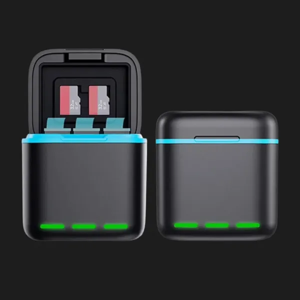 Зарядний пристрій для GoPro Hero 13 Portable Battery Charger 3 Slot Charging Box