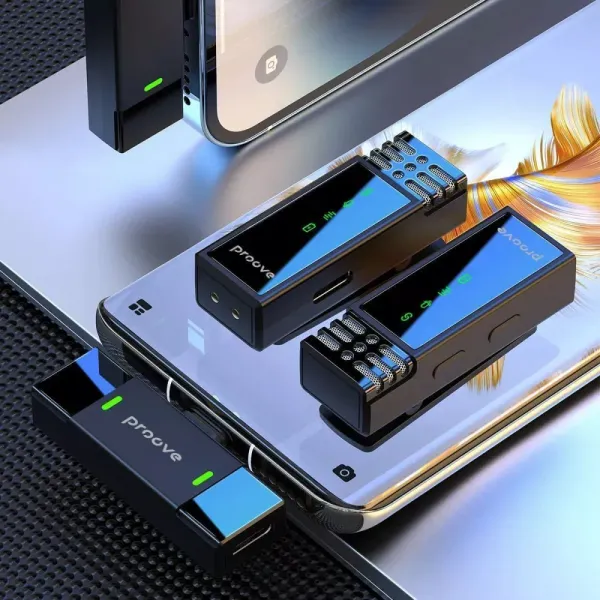 Бездротовий петличний мікрофон Proove Record Type-C + Lightning