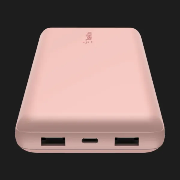 Портативний акумулятор Power Bank Belkin 20000mAh, 15W, Dual USB-A, USB-C (Rose Gold)