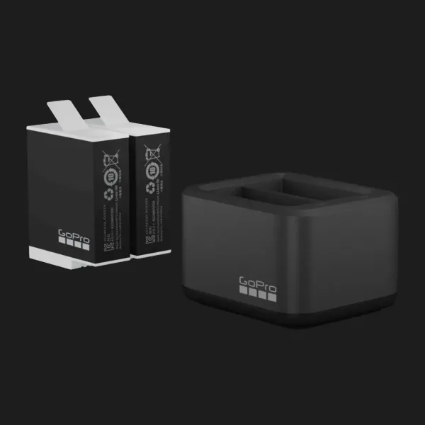 Подвійний зарядний пристрій GoPro Dual Battery Charger + Акумулятор Enduro 2 шт для Hero11/10/9 (ADDBD-211-EU)