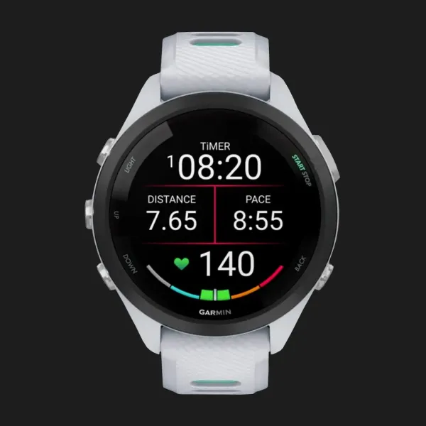 Garmin Forerunner 265S Black Bezel, Whitestone Case, Whitestone/Neo Tropic Silicone Band