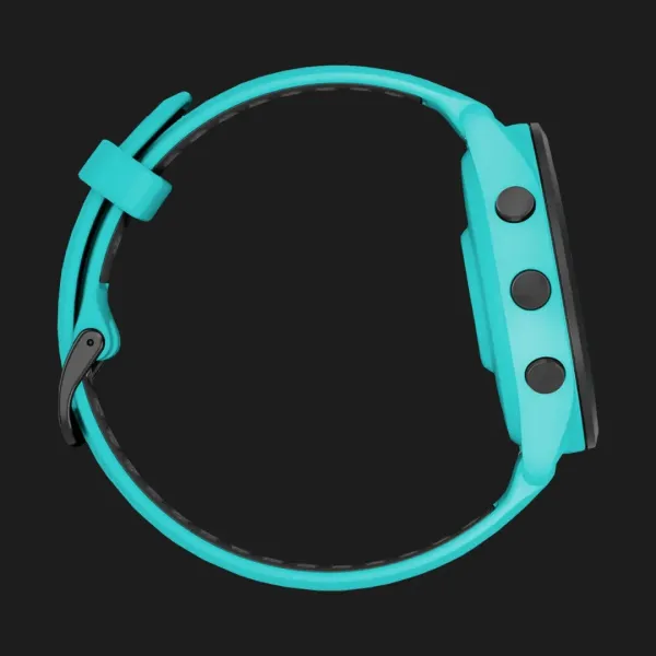 Garmin Forerunner 265 Black Bezel with Aqua Case and Aqua/Black Silicone Band