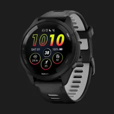 Garmin Forerunner 265 Black Bezel and Case with Black/Powder Gray Silicone Band