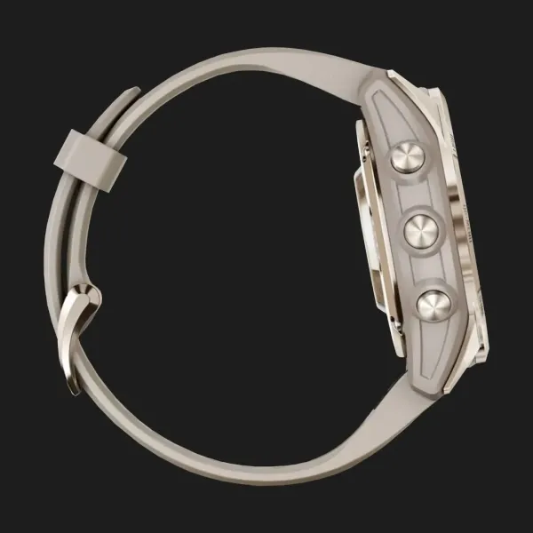 Garmin Fenix 7S Pro Sapphire Solar Soft Gold with Light Sand Band