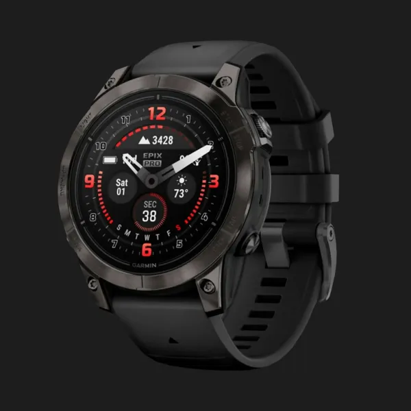 Garmin Epix Pro (Gen 2) Sapphire 47mm Carbon Gray DLC Titanium with Black Band