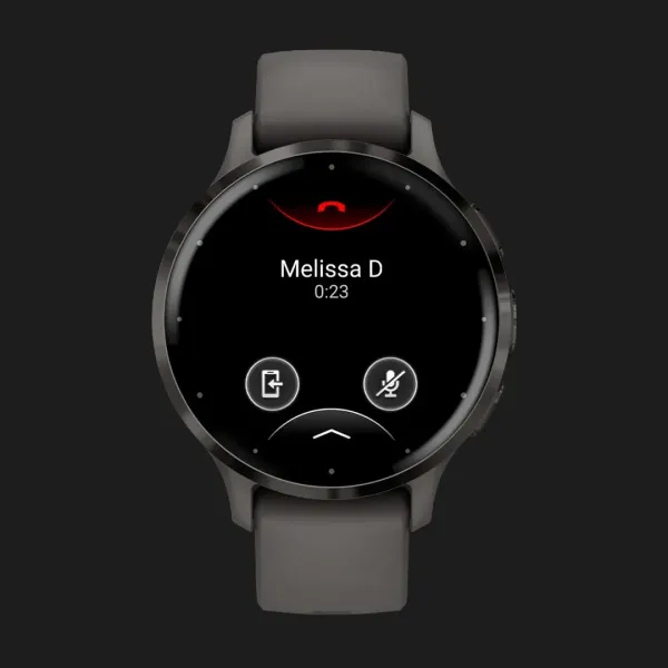 Garmin Venu 3S Slate Stainless Steel Bezel with Pebble Gray Case and Silicone Band