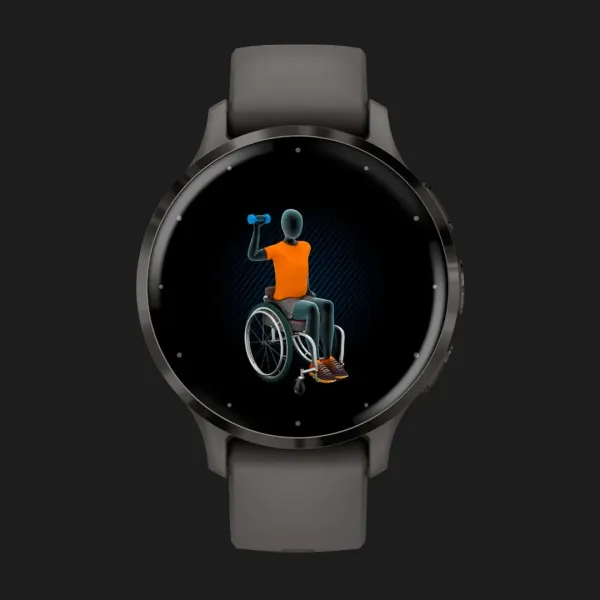 Garmin Venu 3S Slate Stainless Steel Bezel with Pebble Gray Case and Silicone Band