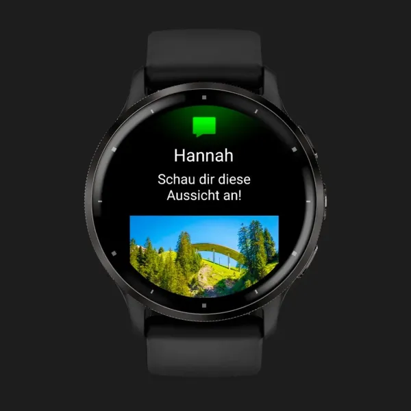Garmin Venu 3 Slate Stainless Steel Bezel with Black Case and Silicone Band