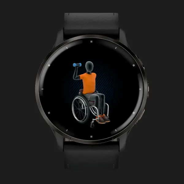 Garmin Venu 3 Slate Stainless Steel Bezel with Black Case and Black Leather Band