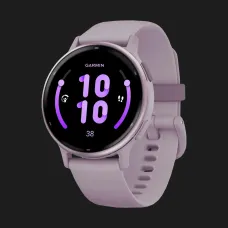 Garmin Vivoactive 5 Metallic Orchid Aluminum Bezel with Orchid Case and Silicone Band