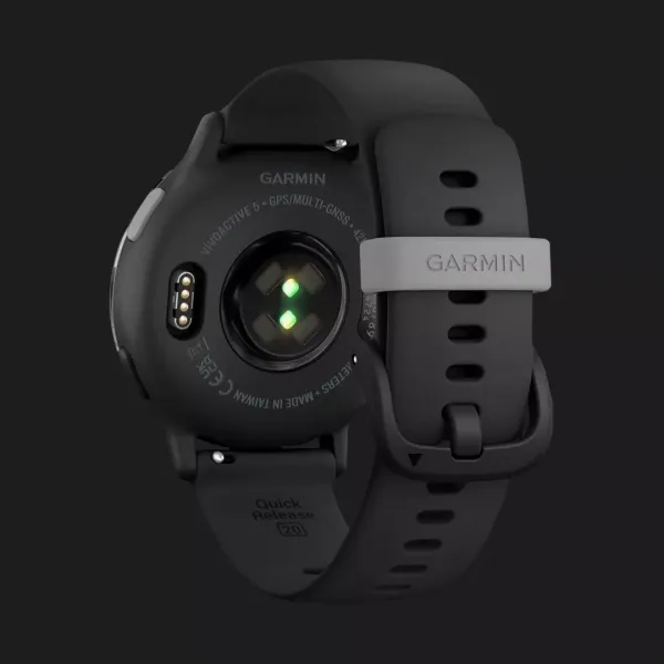 Garmin Vivoactive 5 Slate Aluminum Bezel with Black Case and Silicone Band