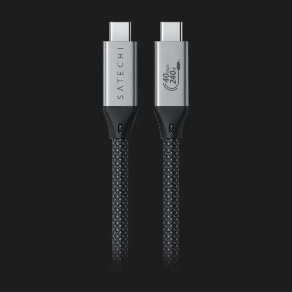 Кабель Satechi USB4 Pro 240W (Space Gray) (1.2 m) (ST-YU4120M)