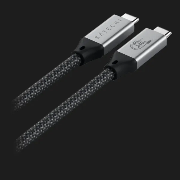 Кабель Satechi USB4 Pro 240W (Space Gray) (1.2 m) (ST-YU4120M)