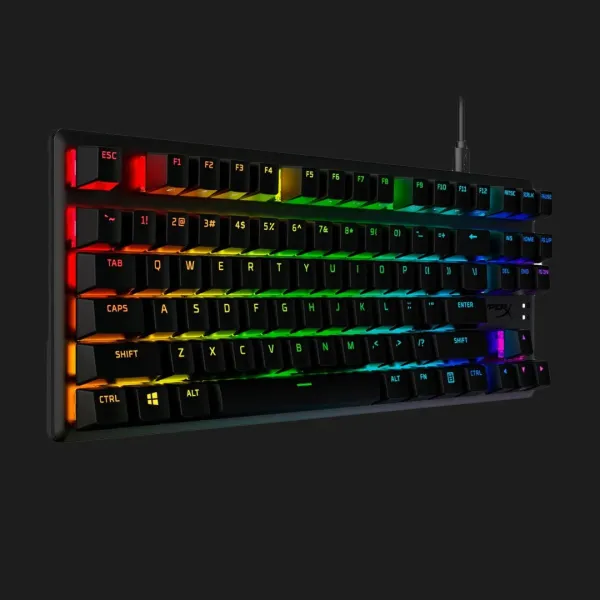 Клавіатура ігрова HyperX Alloy Origins Core PBT Red USB RGB ENG/UA (Black) (UA)