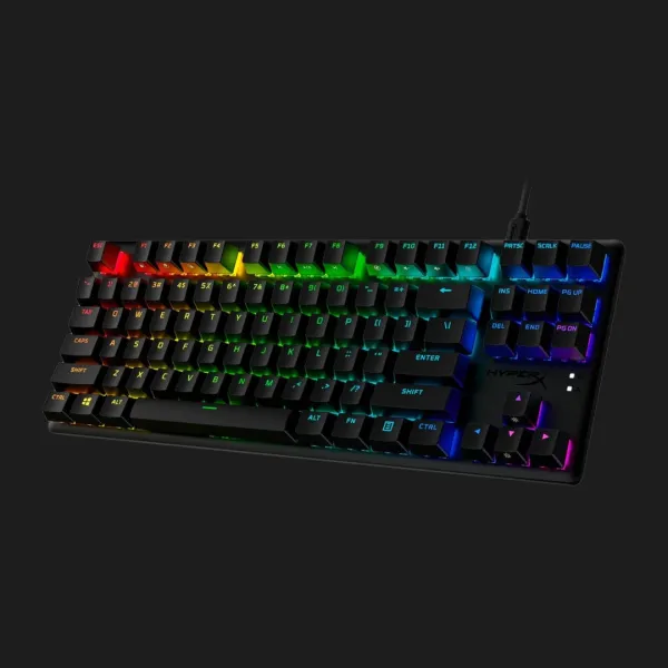 Клавіатура ігрова HyperX Alloy Origins Core PBT Red USB RGB ENG/UA (Black) (UA)